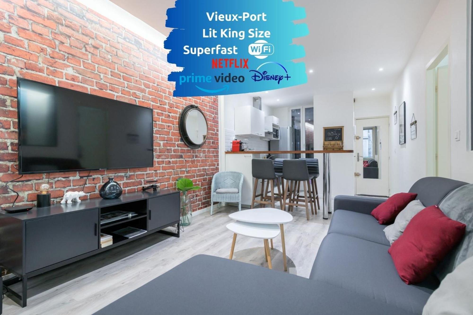 Sud Passion - Fada Vieux Port - Calme - Linge De Qualite - Lit King Size - Fibre Apartment Marseille Bagian luar foto